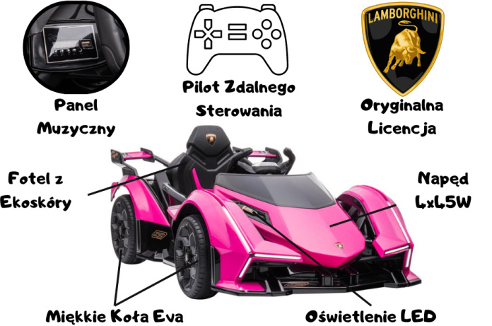 Lamborghini na akumulator dla dziecka